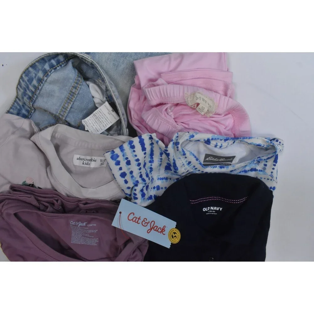 Wholesale Bulk Lot Of 10 Girls Size Large 10/12 Mixed Season Tops Bottoms
